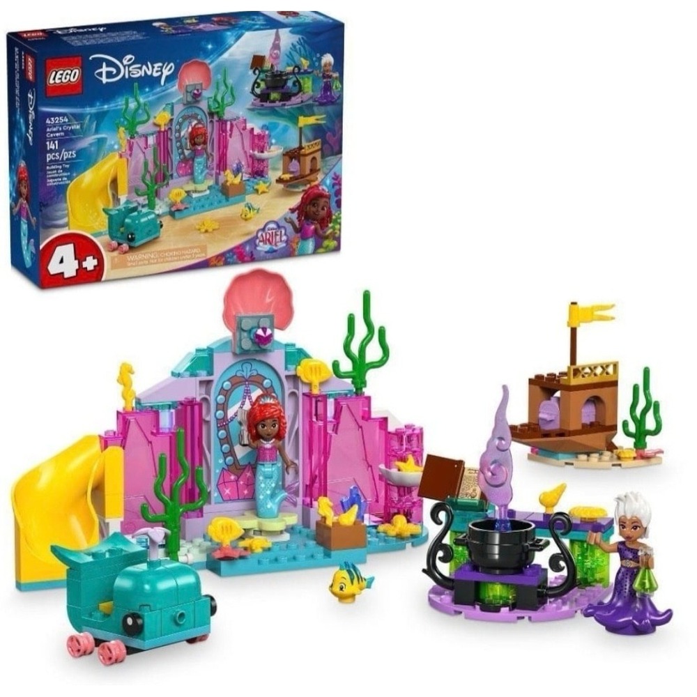 LEGO Disney Princess Ariels Crystal Cavern 43254 Ariel Ursula Flounder 141 Pcs - Picture 8 of 8